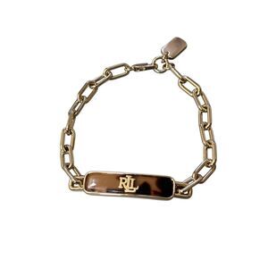 Lauren Ralph Lauren Gold-Plated Tortoiseshell Logo Bracelet